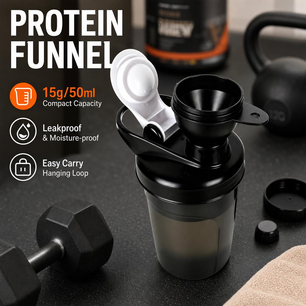 Protein Bar Box - Wadah Corong Bubuk Protein Plastik PP