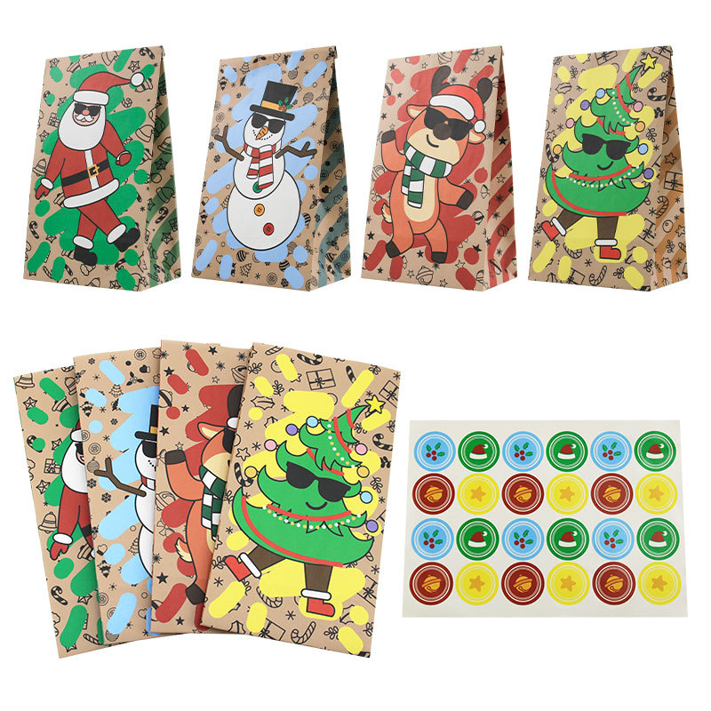 Xmas Food Snacks - Tas Kertas Natal 24 Buah Tas