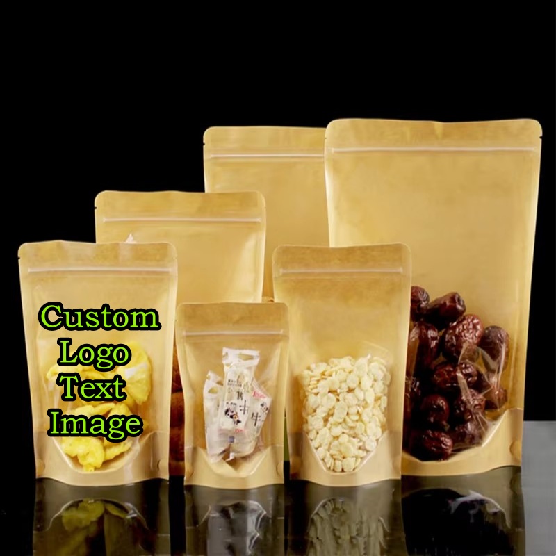 Food Like Snacks - 100 PCS Kantong Plastik Kraft Transparan