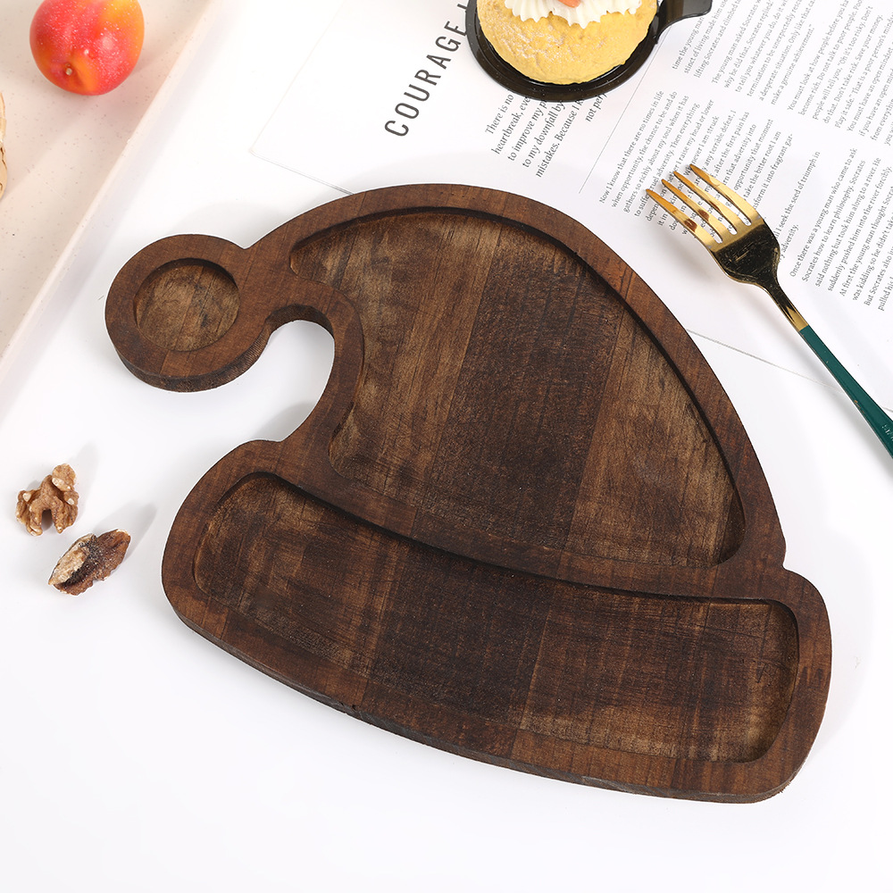 Nampan Kayu Bentuk Topi Pohon  - Xmas Food Snacks ulasan dan harga