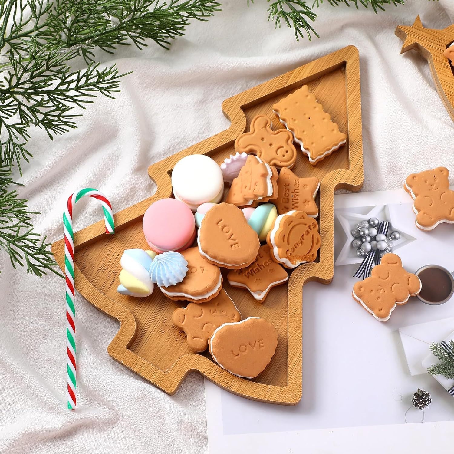 Nampan Saji pohon Natal, berbe - Xmas Food Snacks ulasan dan harga