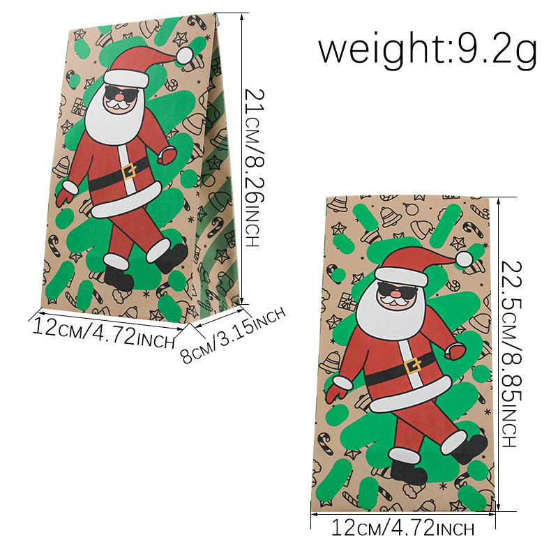 Tas Kertas Natal 24 Buah Tas H - Xmas Food Snacks ulasan dan harga