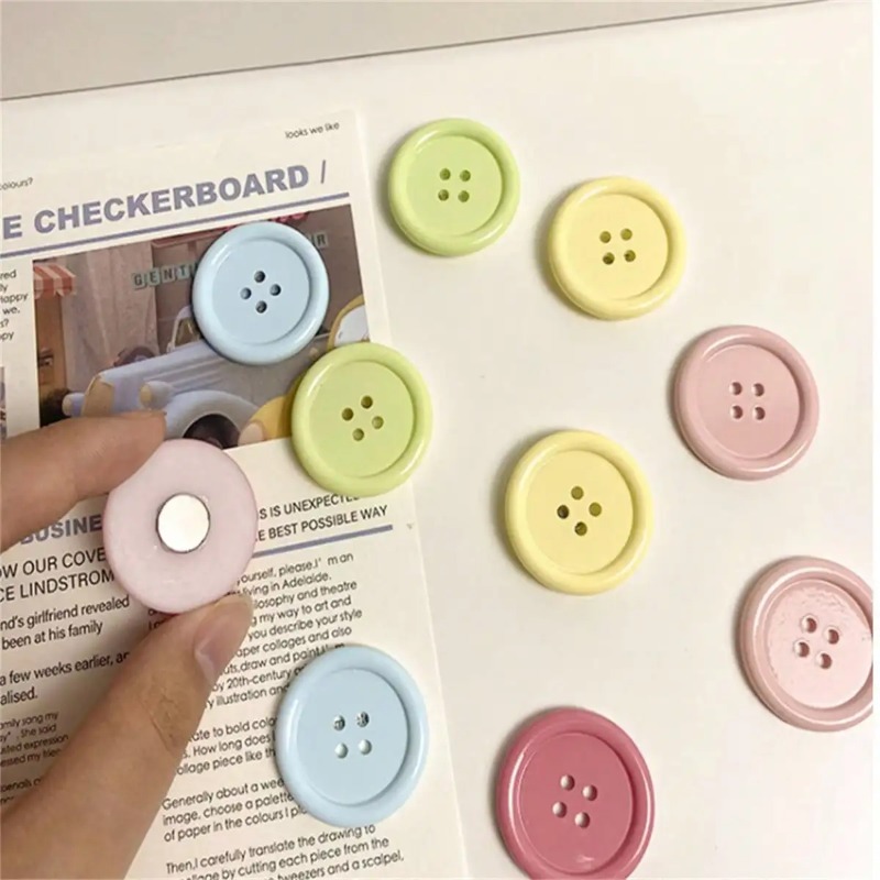6 Buah Magnet Kulkas Kancing W - Candy Sour Strip ulasan dan harga