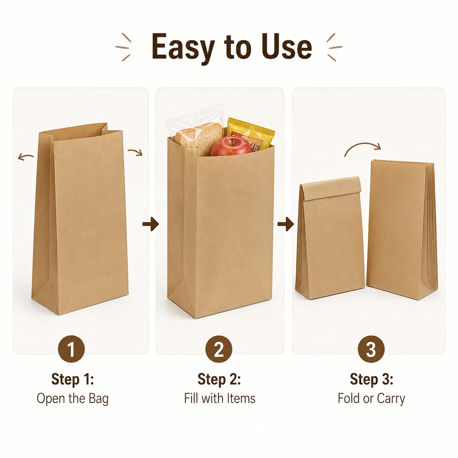 10-30Pcs Kantong Kertas Kraft  - Food Like Snacks ulasan dan harga