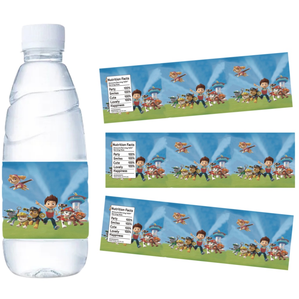 Paw Patrol stiker label botol  - Candy Sour Strip ulasan dan harga