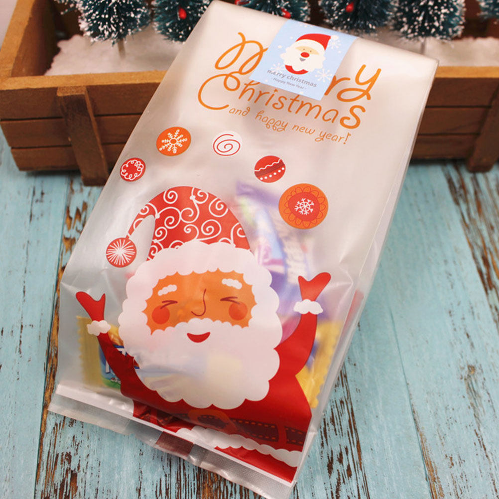 50Pcs Tas Kue Santa Natal Tran - Xmas Food Snacks ulasan dan harga