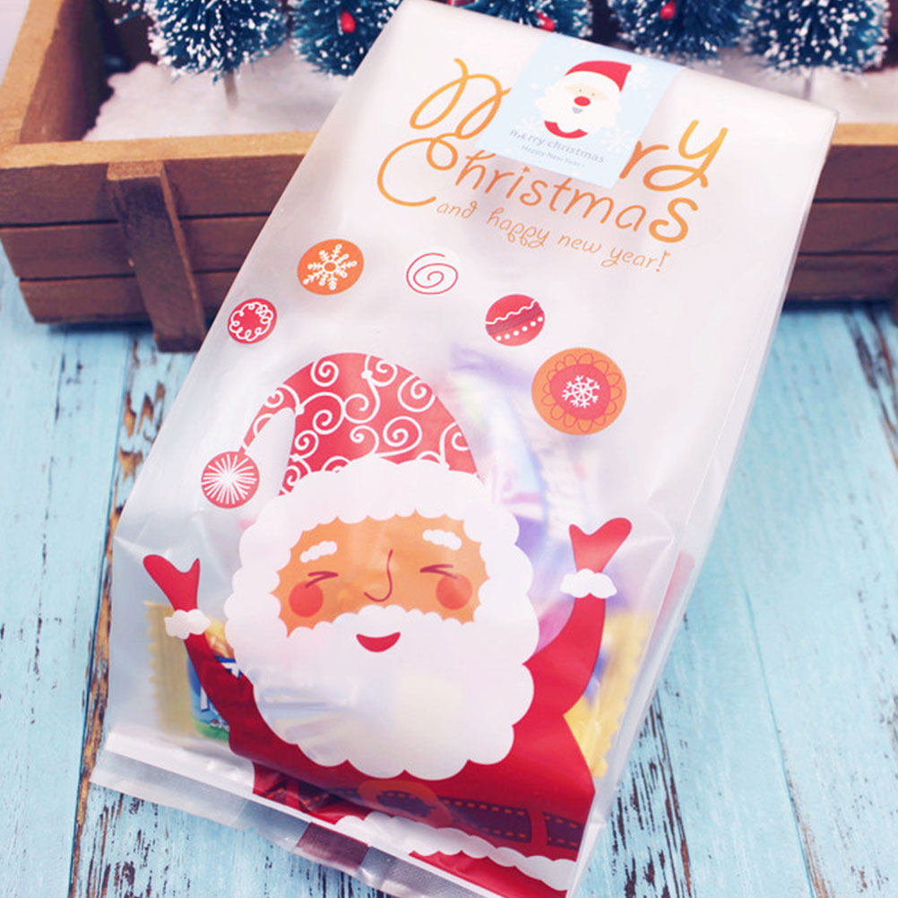 50Pcs Tas Kue Santa Natal Tran - Xmas Food Snacks ulasan dan harga