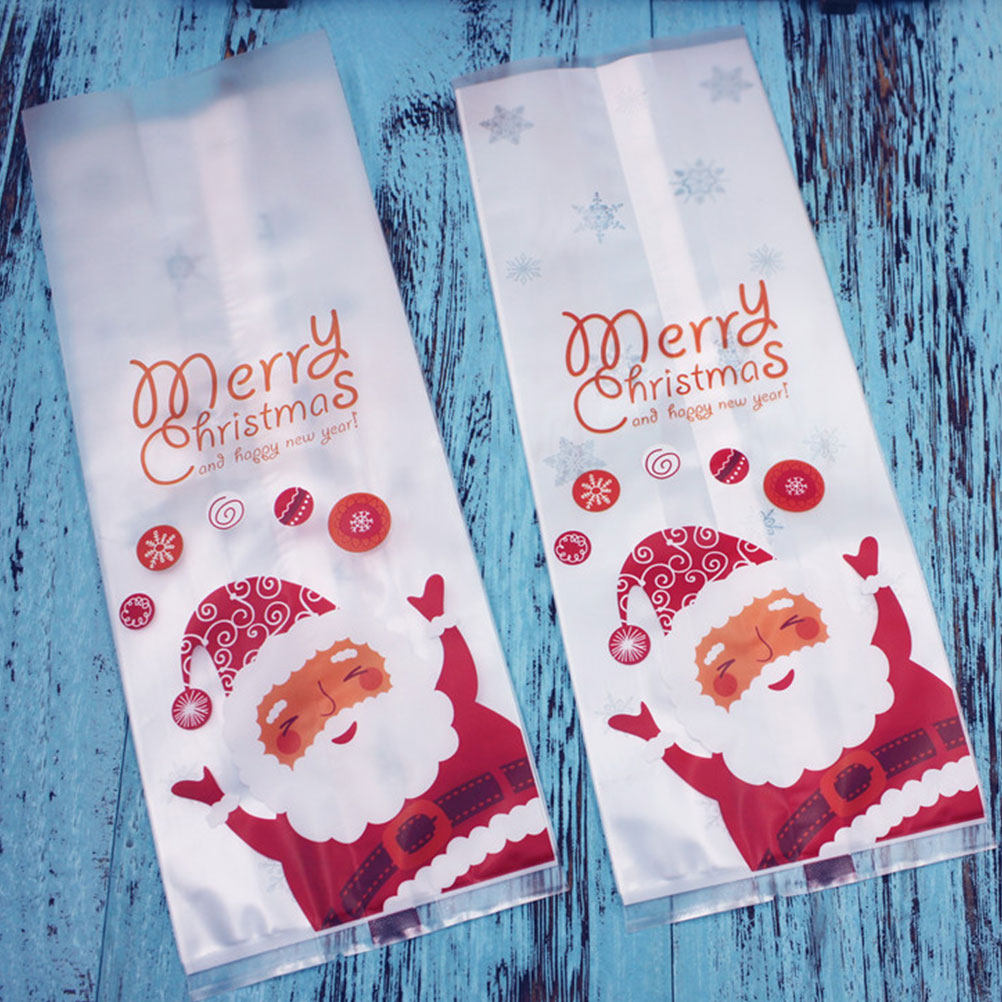 50Pcs Tas Kue Santa Natal Tran - Xmas Food Snacks ulasan dan harga