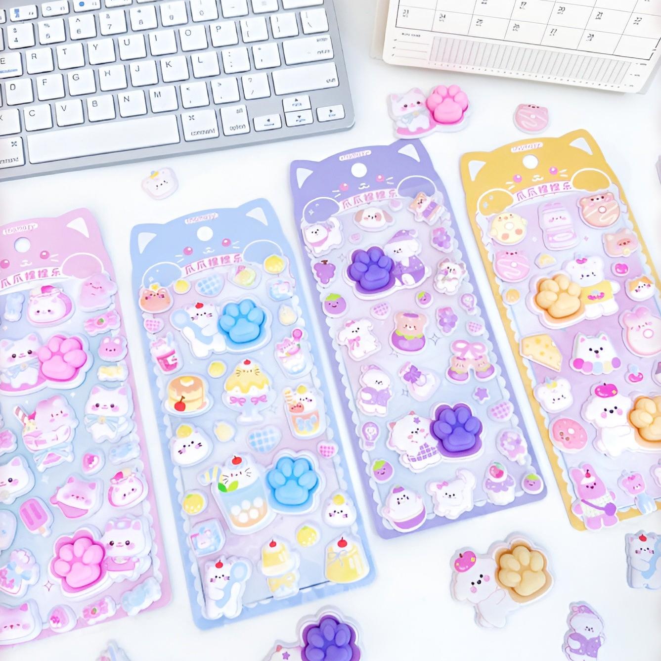 Stiker Cakar Kucing 3D Kawaii, - Candy Sour Strip ulasan dan harga